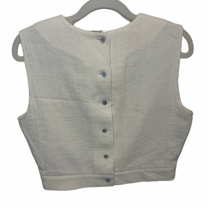 LE17SEPTEMBRE Cream Sleeveless Sweater Vest Blouse Size 36 X Large